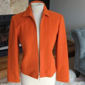 Louben Wool and Cashmere Blend Orange Jacket Halloween